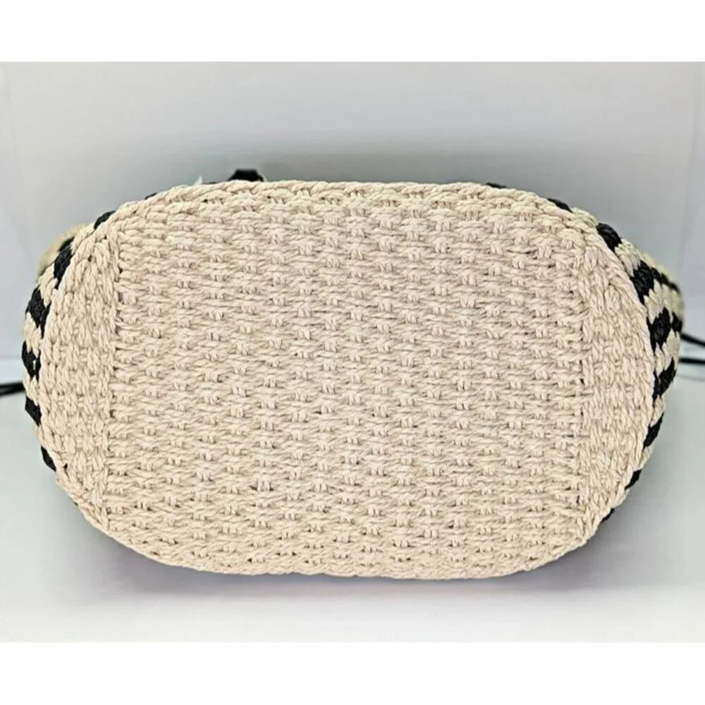 On 34th Isabellaa Women's Straw Medium Drawstring Tote Botanical (MSRP $130)